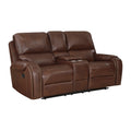 Comfortable Reclining Sofa 3Pc Set Brown Faux Leather Upholstered Reclining Sofa Loveseat Swivel Reclining Chair Trim, Power Usb Ports, Cupholders, Modern Living Room Furniture Brown Faux Leather Wood Primary Living Space Modern Plywood,Solid Wood 6 Seat