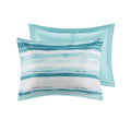 8 Piece Printed Seersucker Comforter And Quilt Set Collection Aqua King Cal King King Aqua Polyester