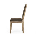 Dining Chair Brown Fabric