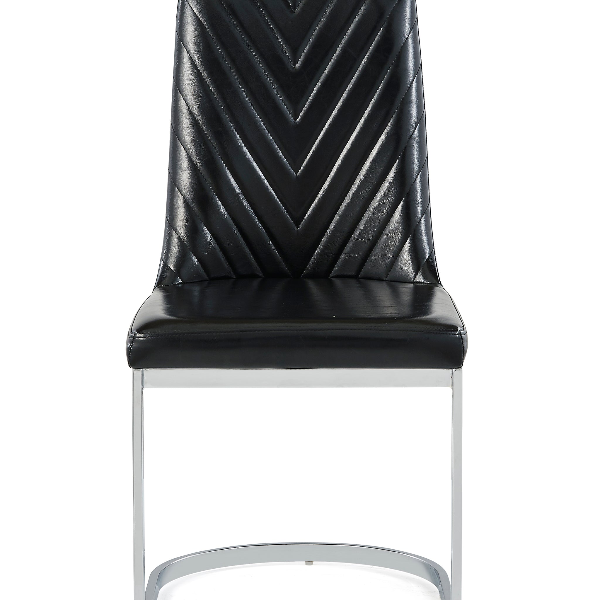 Stelle Black Dining Chair Kit Of 2 Black Fabric