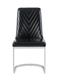 Stelle Black Dining Chair Kit Of 2 Black Fabric