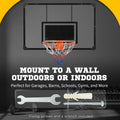 Soozier Wall Mounted Basketball Hoop With 45