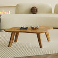 Modern Minimalist Wood Color Table Top. Solid Wood Legs, Cloud Shape To Give You A Experience, Computer Desk. The Game Table. Suitable For Dining And Living Rooms. Wood Mdf