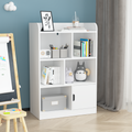 Kids Bookcase, Bookshelf With 6 Compartments, Freestanding Shelves And Cube Organizer, For Bedroom Living Room Office Closet School In White White Mdf