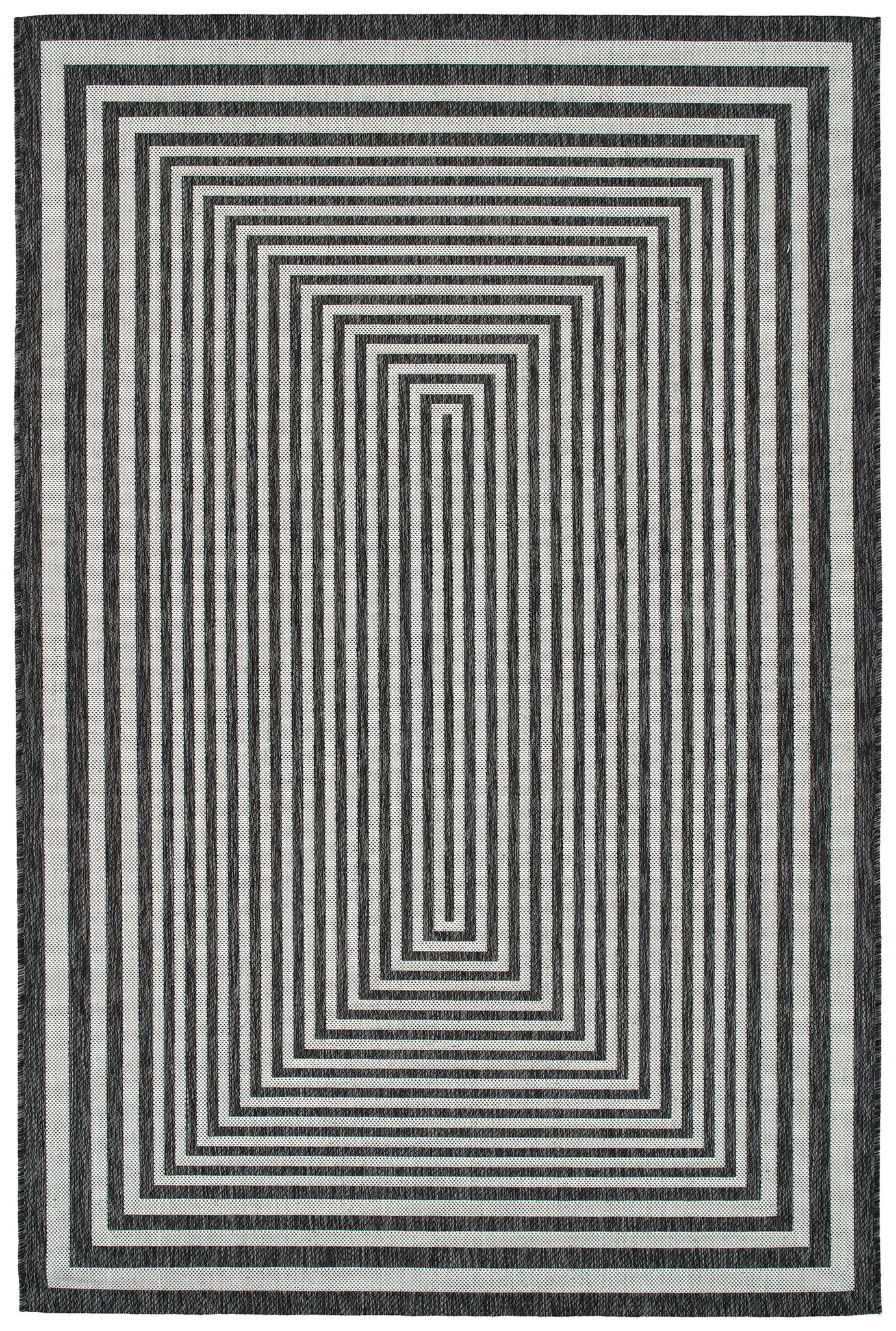 Modern, Geometric, Textured Cut Pile 3'11" X 5'11" Rectangle Area Rug Charcoal Polypropylene