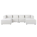 Modular Sofa Beige Chenille Fabric, Simple And Grand, The Seat And Back Is Very Soft. This Is Also A Knock Down Sofa Beige Chenille 6 Seat