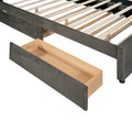 Full Size Upholstered Platform Bed With Multi Functional Led Headboard, Trundle And 2 Drawers, Gray Box Spring Not Required Full Gray Wood Bedroom Upholstered
