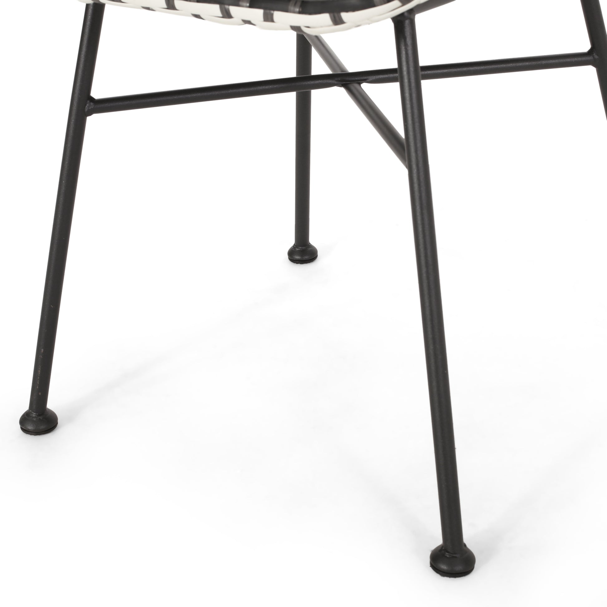 Herbert Chair Black Pe Rattan Iron Waterproof Fabric