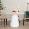 Modern White High Gloss Round Dining Table Gloss White Desk And Hutch Dining Room Minimalist,Modern Freestanding Round Kitchen & Dining Tables Glossy Round Mdf Pedestal