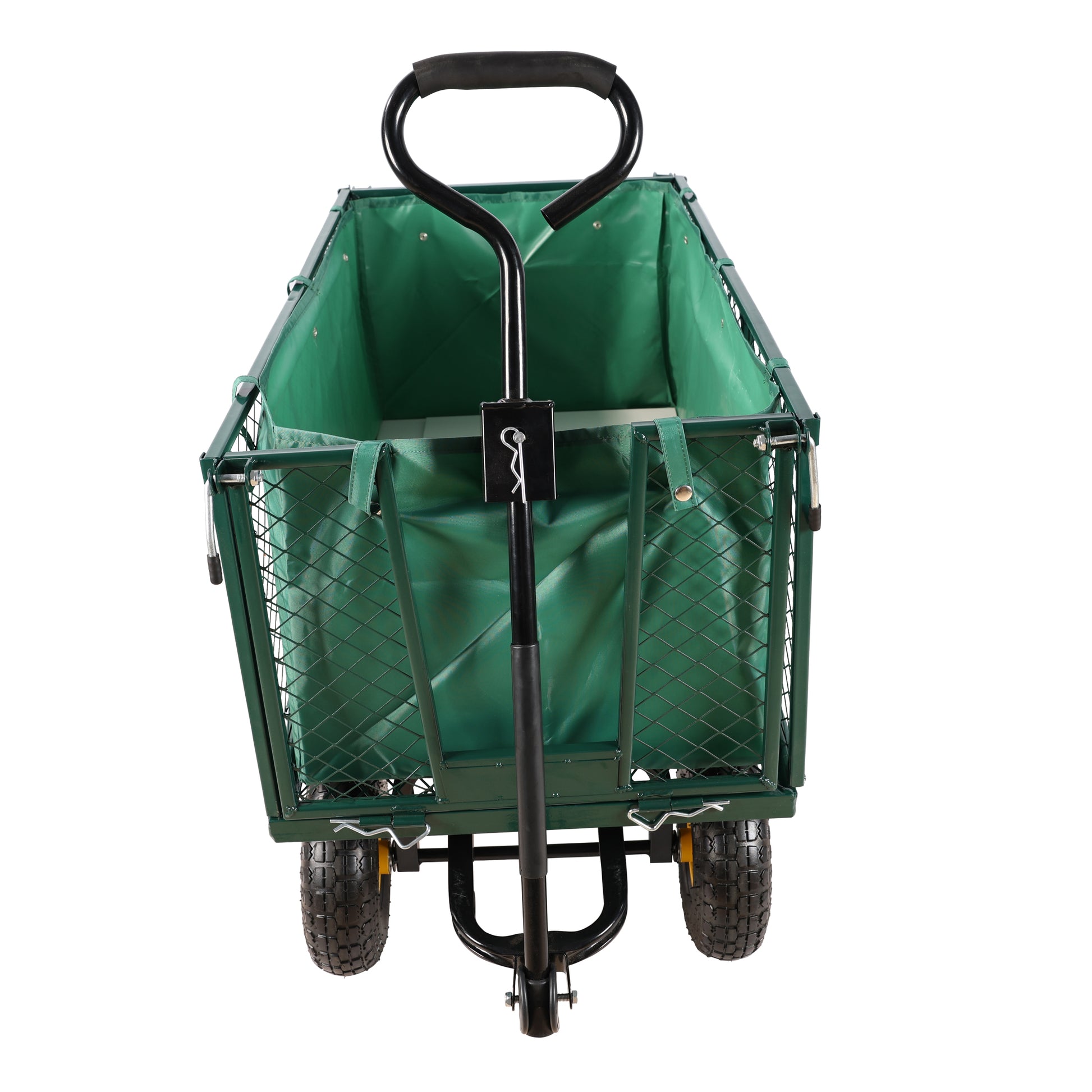 Flower Cart Garden Flower Cart Is Easier To Transport Firewood Green Cloth Bag Green Iron,Oxford Fabric