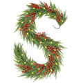 108'' In. Lighted Faux Spruce Garland 2Pcs Frosty Green American Design Pine