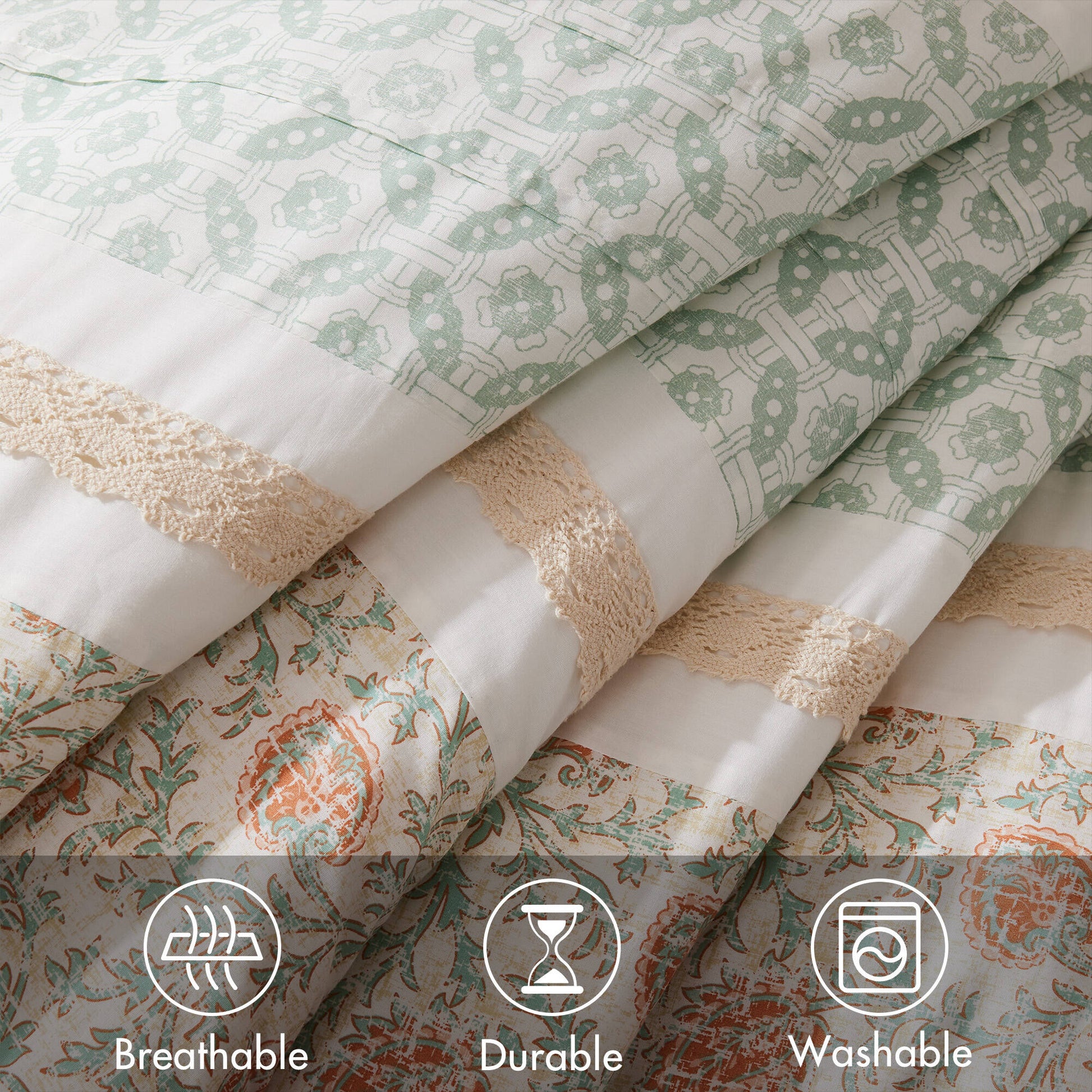 9 Piece Cotton Percale Comforter Set Coral Queen Queen Coral Polyester