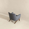 Brayden Mid Century Modern Sea Side Grey Linen Armchair Gray Linen,Solid Wood