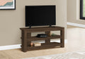 Tv Stand, 42 Inch, Console, Media Entertainment Center, Storage Shelves, Living Room, Bedroom, Walnut Laminate, Contemporary, Modern Walnut 80 89 Inches Particle Board