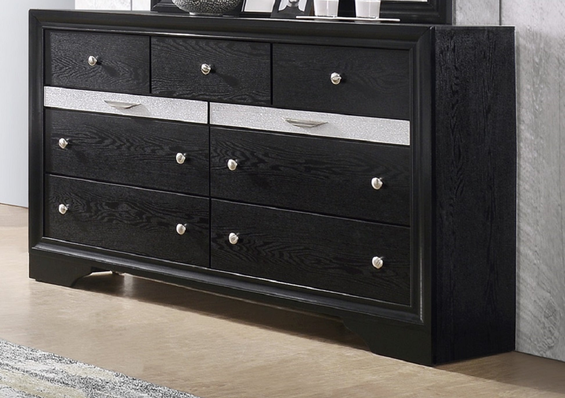 Modern Luxury 1Pc Glam 7 Drawer Dresser Pullout Jeweler Tray Silver Pa Modern Luxury 1Pc Glam 7 Drawer Dresser Pullout Jeweler Tray Silver Pa