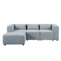 Modular Sofa Grayish Blue Chenille Fabric, Simple And Grand, The Seat And Back Is Very Soft. This Is Also A Knock Down Sofa Grayish Blue Chenille 4 Seat