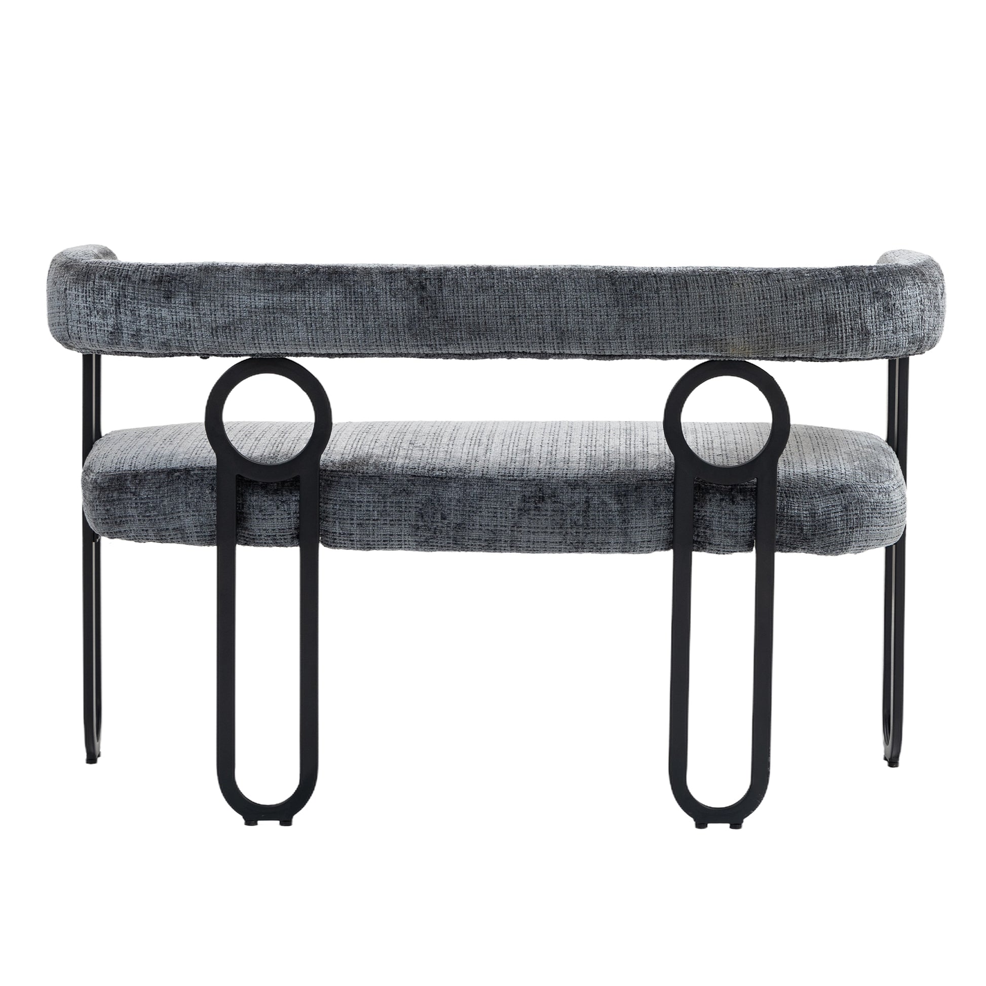 Coolmore Modern Loveseat 2 Seater Sofa Chenille Fabric Couch With Arms And Metal Legs For Living Room, Home Office, Studio Gray Chenille Gray Primary Living Space Soft Foam Chenille