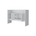 Bylas Console Table In Melamine With Two Doors Y Open Storage, White White Primary Living Space Particle Board Melamine