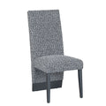 Stacey White And Grey Dining Chair Solid White Dining Room Rubberwood Solid Back 1 Marble Foam Wipe Clean Square Modern Side Chair Foam Rubber Wood