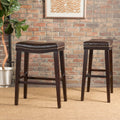 Saddle Stool Brown Pu Leather