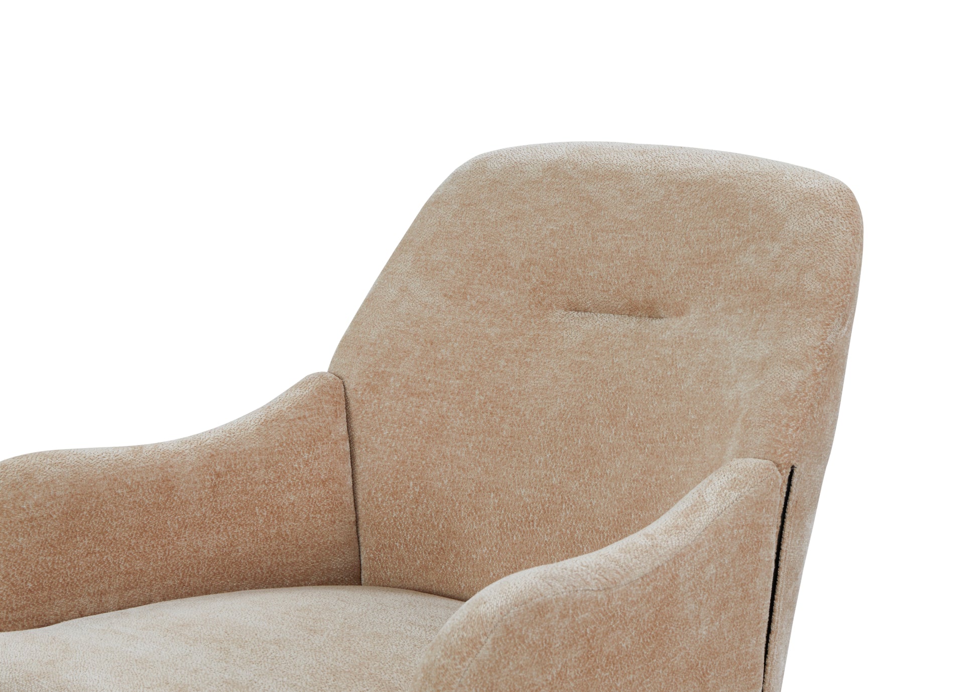 Chenille Armchair, Modern Style Accent Chair With Wood Legs, Comfy Design For Living Room, Bedroom, Office,Beige Beige Foam Wood Fabric