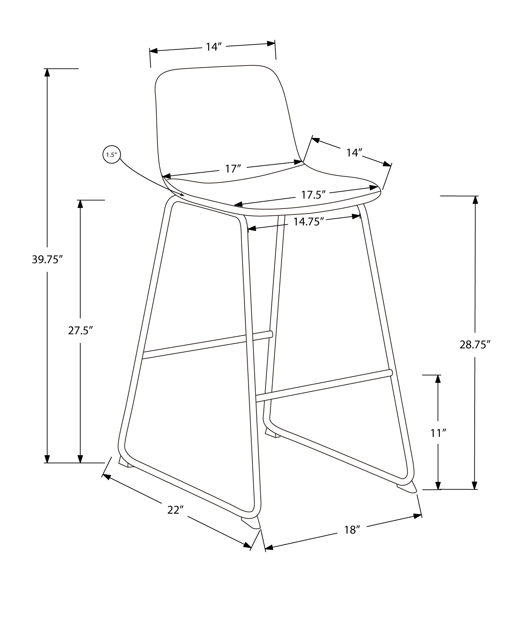 Office Chair, Bar Height, Standing, Computer Desk, Work, Brown Leather Look, Black Metal, Contemporary, Modern Taupe Foam Polyurethane