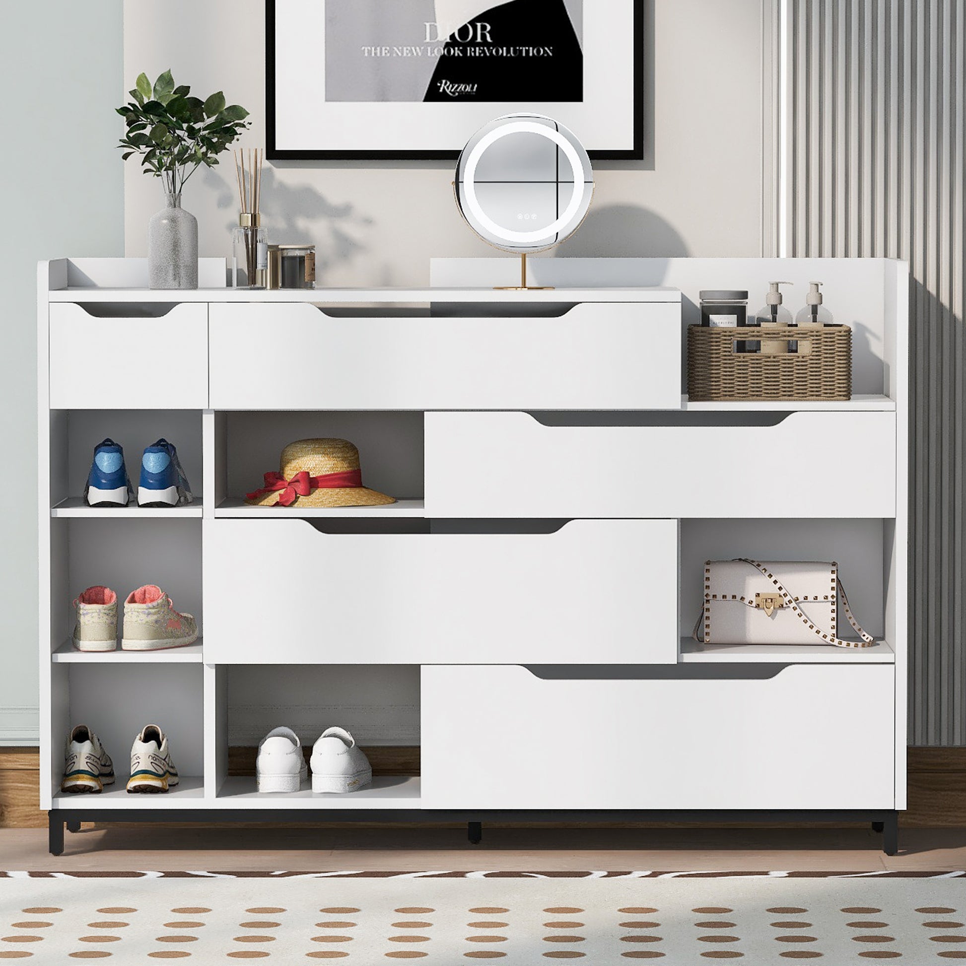 Shoe Storage Cabinet For Entryway With Drawers And Shelves, Modern Sho Shoe Storage Cabinet For Entryway With Drawers And Shelves, Modern Sho