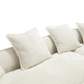 Modular Sectional Sofa, U Shaped Couch With Sofa For Five & Pillows, Modern Minimalist Chenille Fabric Large Comfy Cloud Sofas, Living Room Furniture Sets Beige Chenille 5 Seat