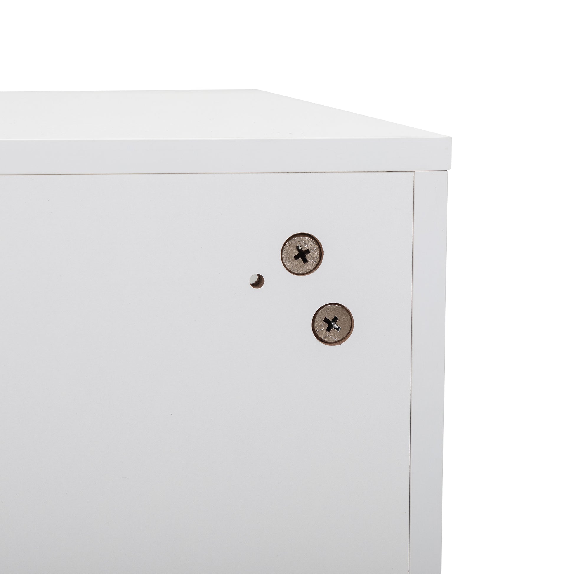 Set Of 2 Wall Mounted Wooden Nightstand, White White Mdf