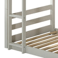 Light Grey Twin Triple Bunk Bed Light Grey Gray Bedroom Wood