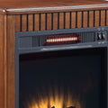 Walnut Fireplace With 1 Drawer Electric Walnut Primary Living Space Poplar Wood