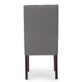 Dining Chair Set Of 2 Dark Grey Plywood