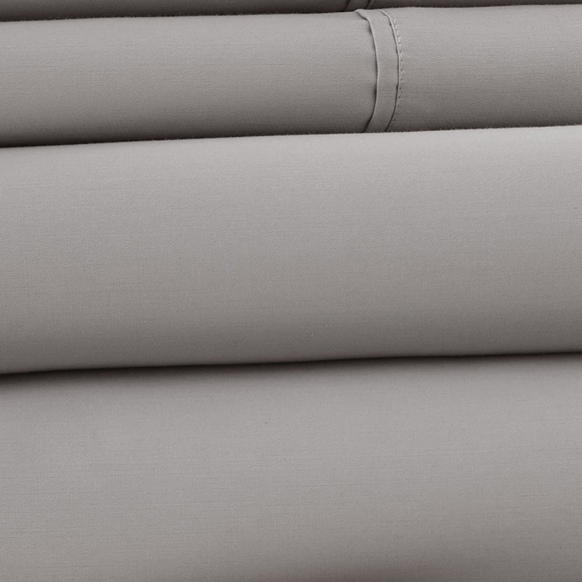 Forli 6 Piece Microfiber Full Sheet Set With Nano Technology The Urban Port, Gray Gray Microfiber