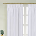 Newport Blackout Curtains For Bedroom, Linen Curtains For Living Room, Window Curtains, Room Darkening Curtains 108 Inches Long, White White Linen