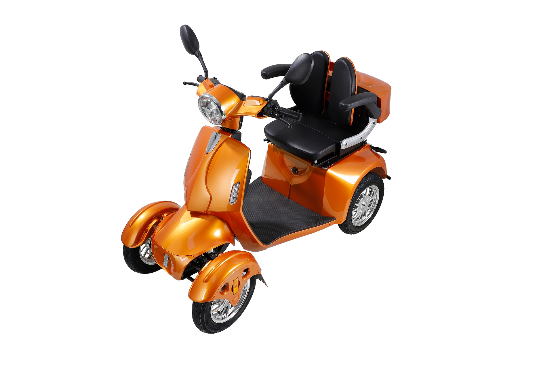 Fastest Mobility Scooter With Four Wheels For Adults & Seniors Orange Abs Pc