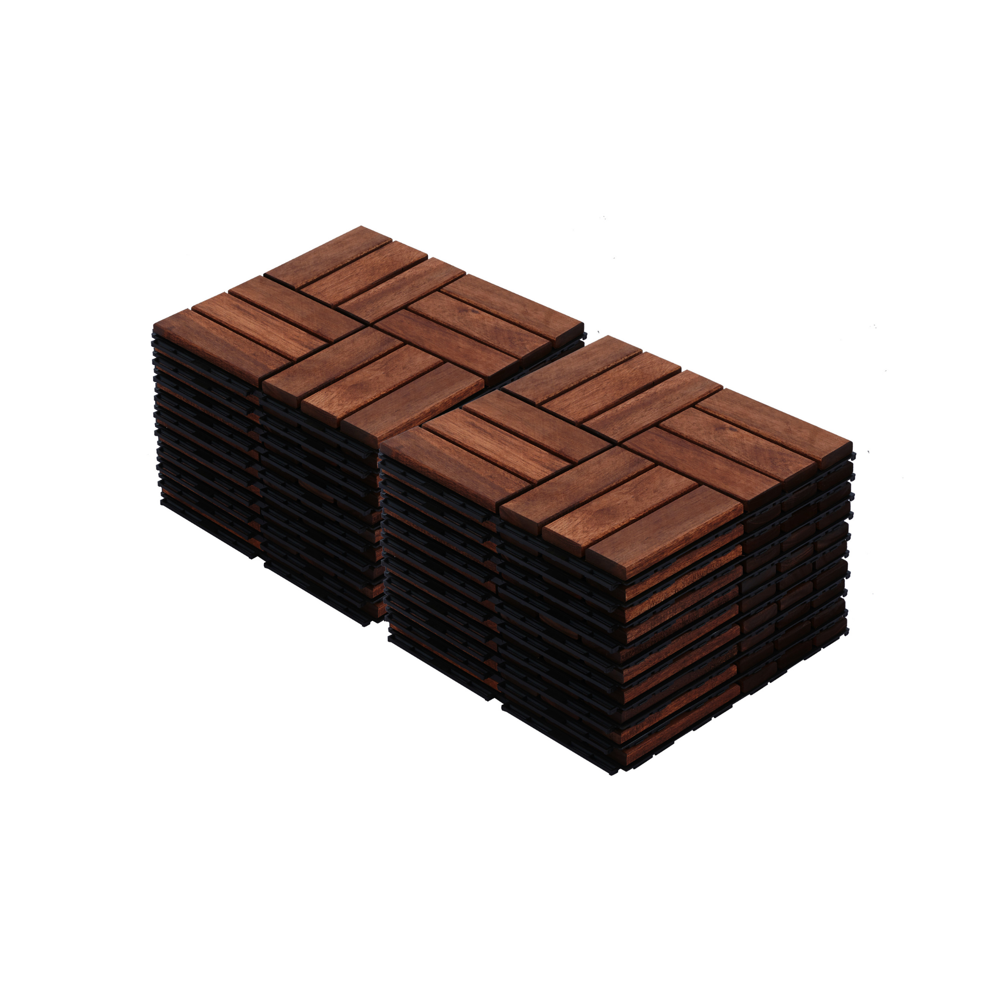 Acacia Wood Interlocking Deck Tiles Checker Pattern, 20 Pcs 12" X 12" Square Acacia Hardwood Outdoor Flooring For Patio, Bancony, Pool Side,.. Brown Garden & Outdoor American Design,American Traditional,Antique Acacia Wood