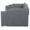 Upholstered Daybed With Underneath Storage,Twin Size, Gray Twin Gray Upholstered