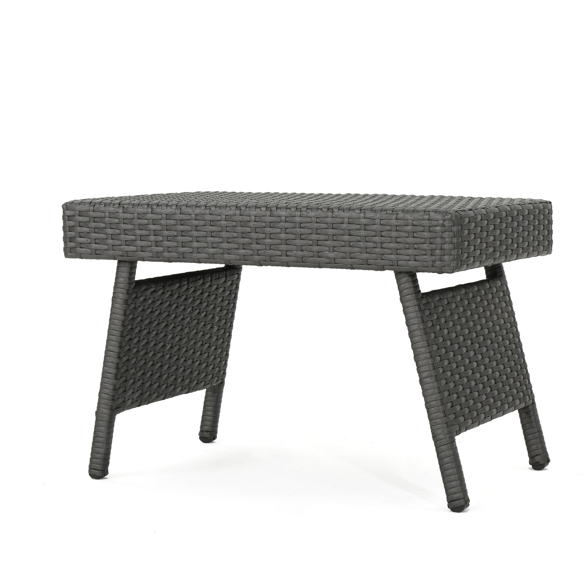 Salem Pe Wicker Snack Table Grey Rattan