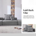 Oversized Modular Sectional Sofa,Luxury Boucle Floor Couch Set,Convertible Sleeper Couch,Spacious Foam Filled Sofa Bed For Living Room,3 Pc Free Combination,2 Colors Gray Boucle 5 Seat