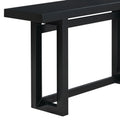 Contemporary Console Table With Wood Top, Extra Long Entryway Table For Entryway, Hallway, Living Room, Foyer, Corridor Black Solid Wood Mdf