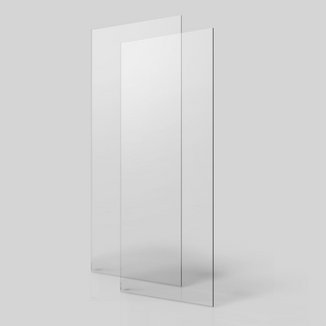 Glass Panel Only, 5 16" 8Mm Clear Tempered Glass, 24D02P04Db Clear Tempered Glass