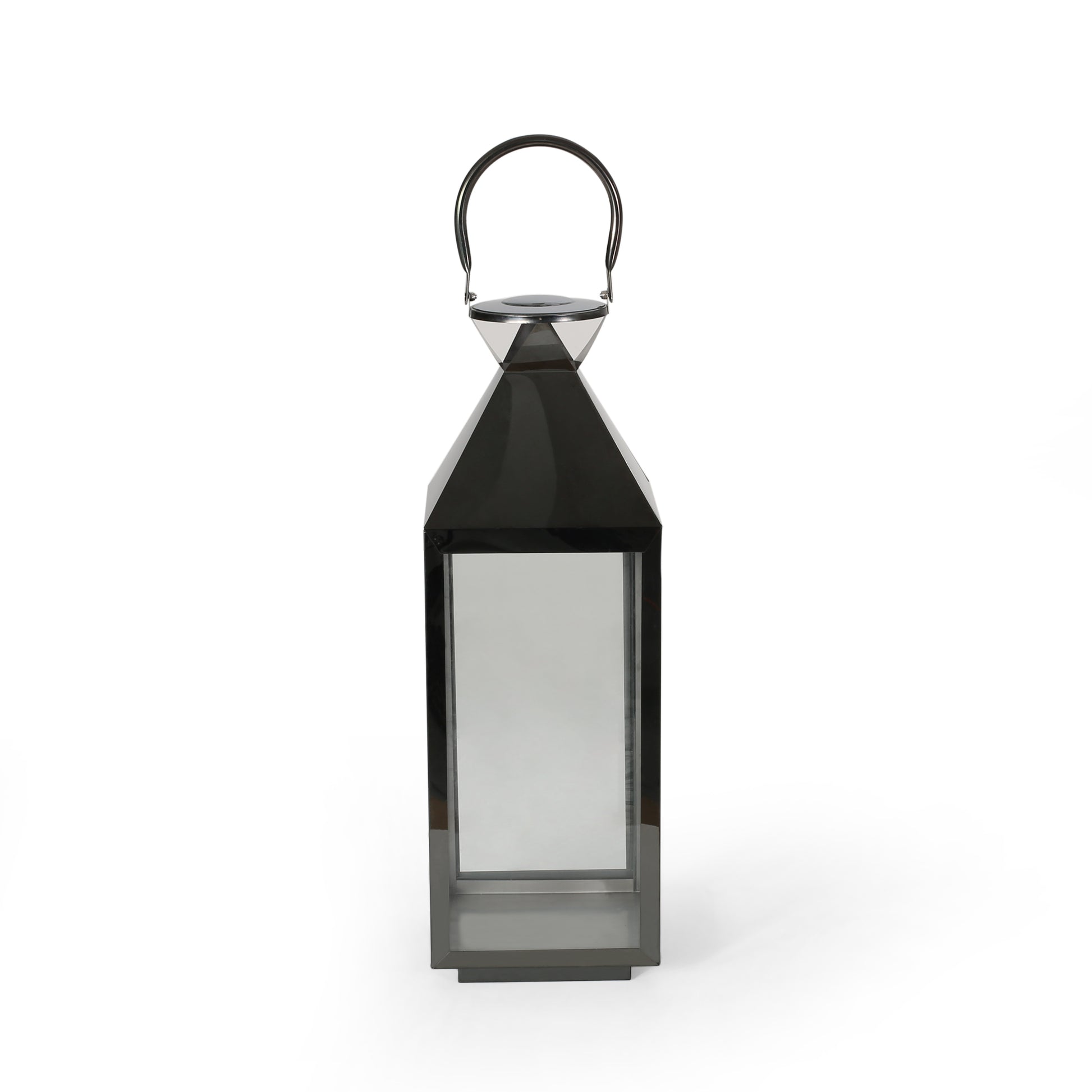 Tulsa 22"H Stainless Steel Lantern Black Stainless Steel