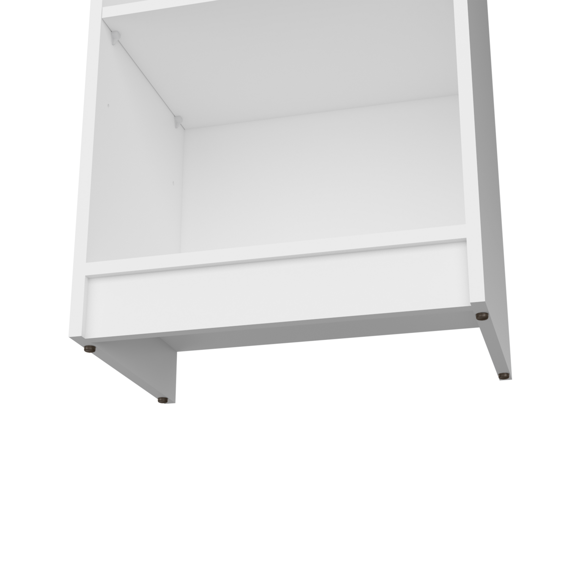 Sutton Slim Bookcase With Modern 5 Shelf Design White Particle Board Engineered Wood