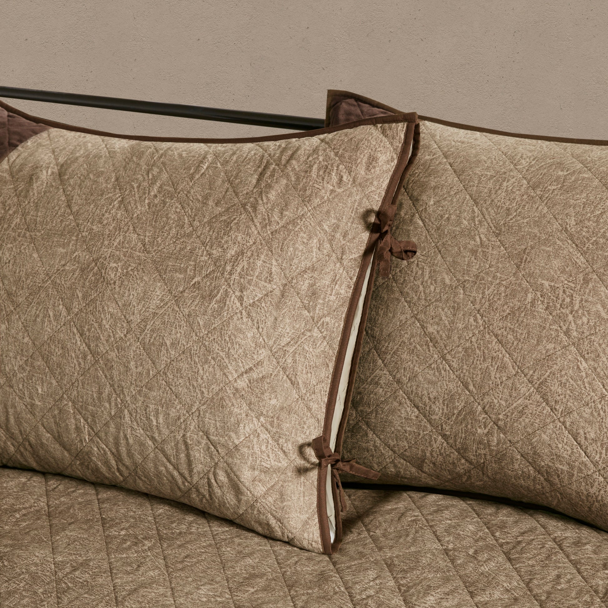 6 Piece Reversible Daybed Cover Set Brown Daybed Brown Microfiber