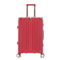 Luggage Sets Expandable Aluminum 20 24 28 Inch Three Model Set, Stylish Suitcase With Aluminum Frame Password Lock, Suitable For Travel Suitcases And Suitcases Red Contemporary Aluminum