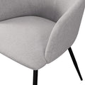 Contemporary Upholstered Woven Fabric Dining Chairs Fog Grey Fog Polyester Polyester