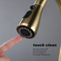 Kitchen Faucet With Pull Out Spraye Brushed Gold Stainless Steel