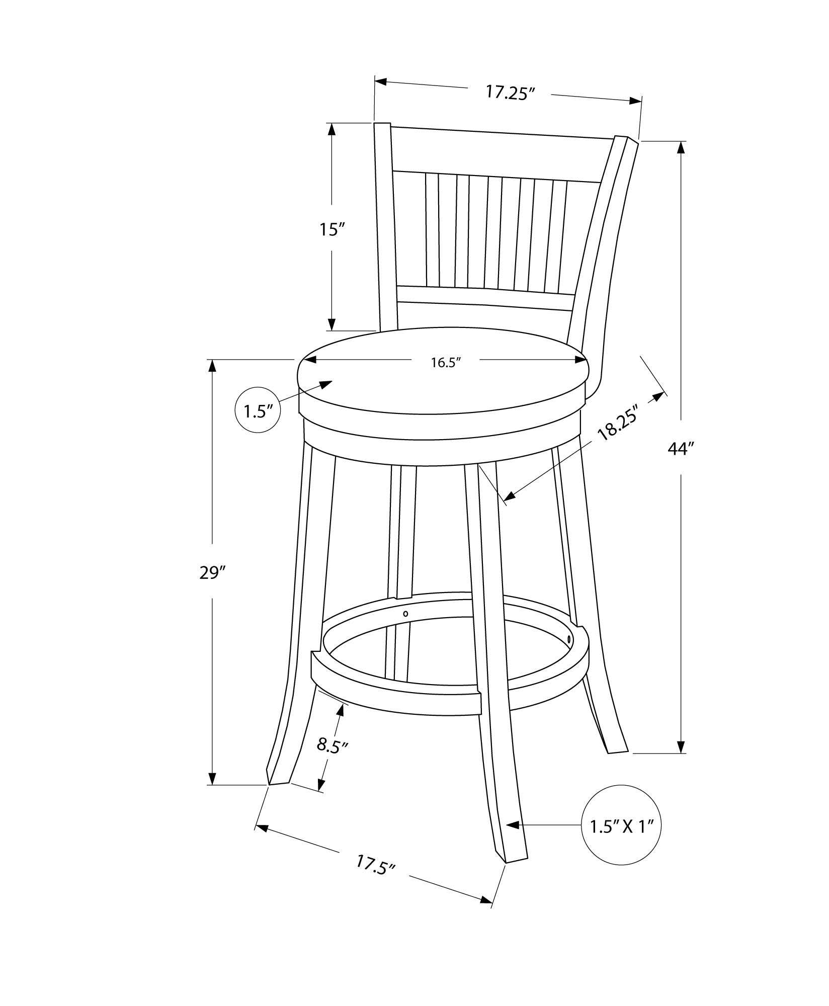 Bar Stool, Set Of 2, Swivel, Bar Height, White Wood, Grey Leather Look, Transitional White Foam Solid Wood