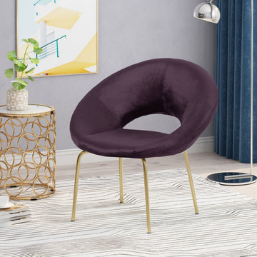 Leisure Chair Black Berry Velvet