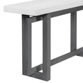 Contemporary Console Table With Wood Top, Extra Long Entryway Table For Entryway, Hallway, Living Room, Foyer, Corridor Dark Gray White Solid Wood Mdf